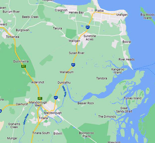 Mobile Roadworthy Hervey Bay - Map of Hervey Bay